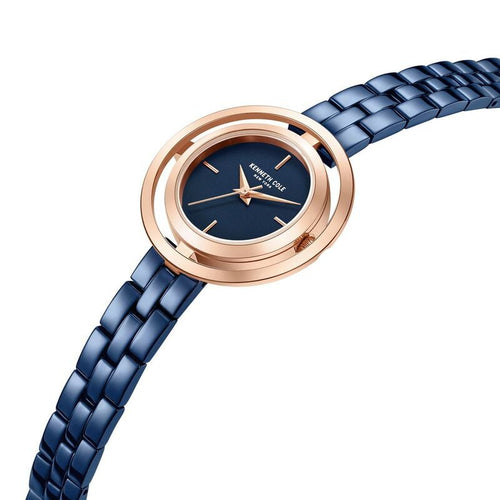 Kenneth Cole Quartz Analog Blue Dial Stainless Steel Strap Watch for Women NTKCWLG2237103LD