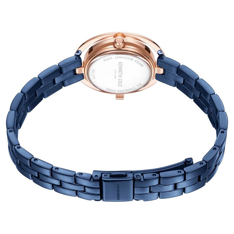 Kenneth Cole Quartz Analog Blue Dial Stainless Steel Strap Watch for Women NTKCWLG2237103LD