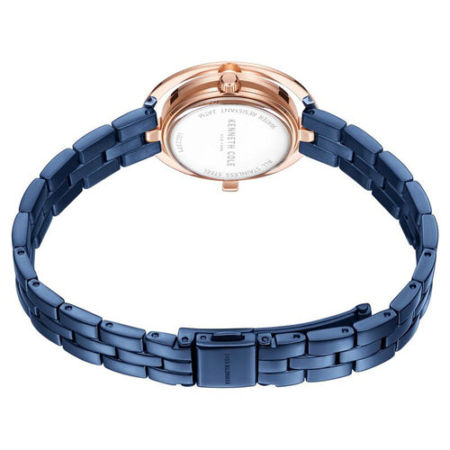 Kenneth Cole Quartz Analog Blue Dial Stainless Steel Strap Watch for Women NTKCWLG2237103LD
