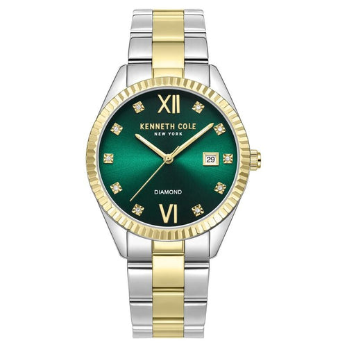 Kenneth Cole Quartz Analog Green dial Stainless Steel Strap Watch for Women NTKCWLH0026903LD