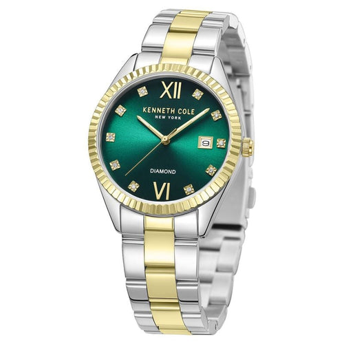 Kenneth Cole Quartz Analog Green dial Stainless Steel Strap Watch for Women NTKCWLH0026903LD