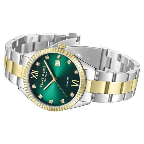 Kenneth Cole Quartz Analog Green dial Stainless Steel Strap Watch for Women NTKCWLH0026903LD