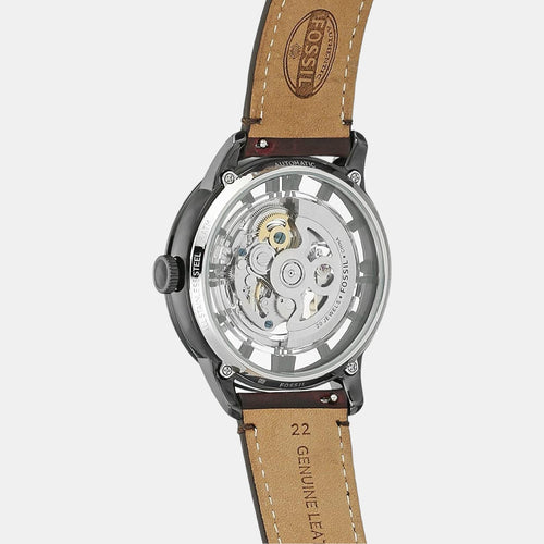Towns Men Automatic Brown Dial Analog Leather Watch ME3098