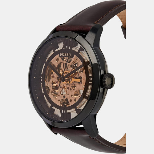 Towns Men Automatic Brown Dial Analog Leather Watch ME3098