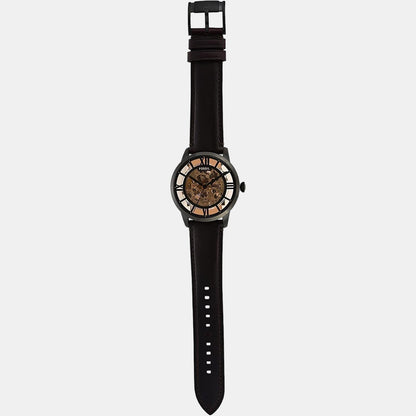 Towns Men Automatic Brown Dial Analog Leather Watch ME3098