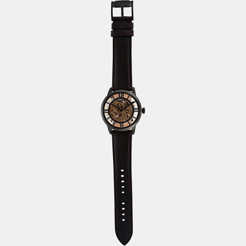 Towns Men Automatic Brown Dial Analog Leather Watch ME3098
