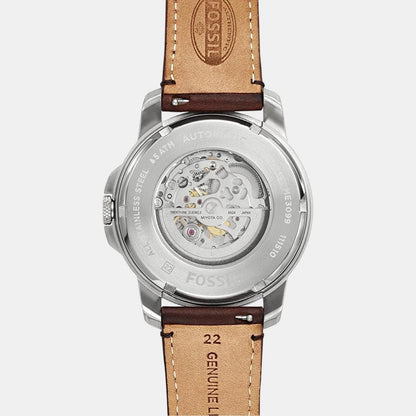 Grant Men Automatic Cream Dial Analog Leather Watch ME3099