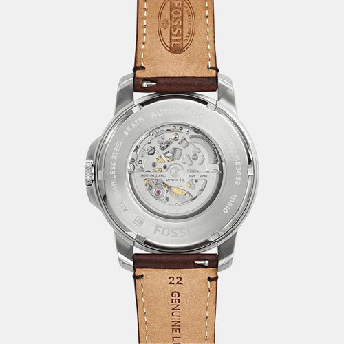 Grant Men Automatic Cream Dial Analog Leather Watch ME3099