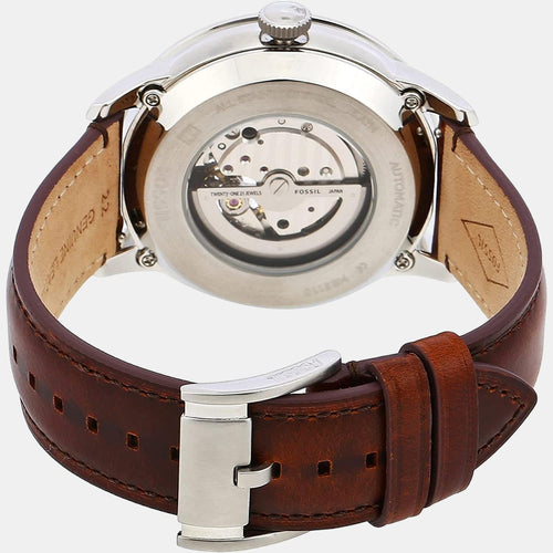 Towns Men Automatic Blue Dial Multi-Function Leather Watch ME3110