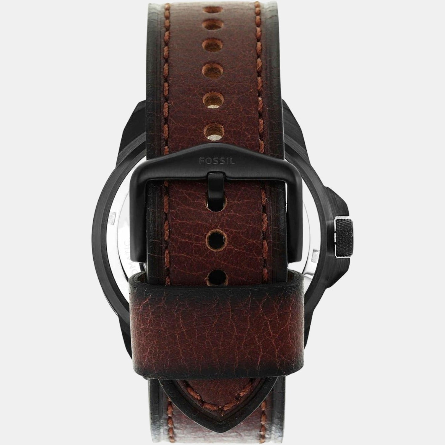 Bronson Men Automatic Black Dial Analog Leather Watch ME3219
