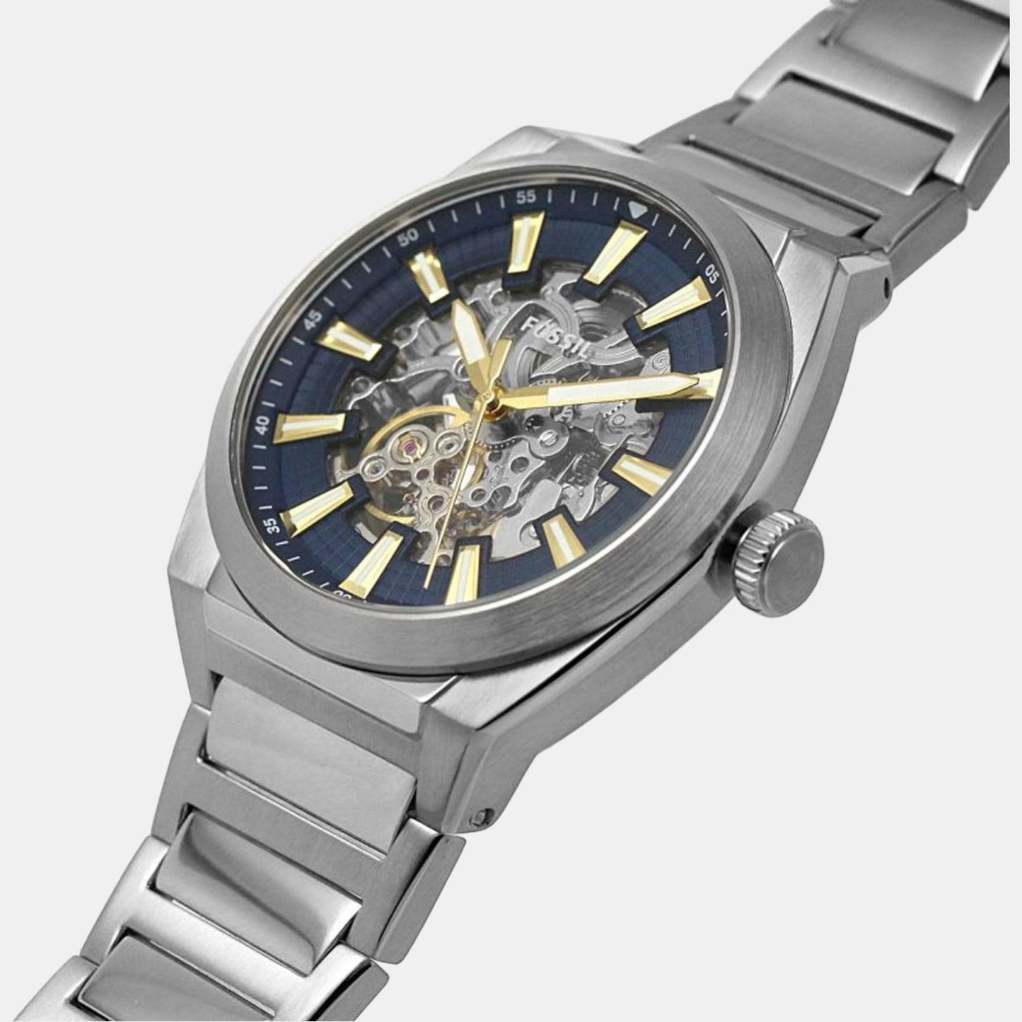 Everett Men Automatic Blue Dial Analog Stainless Steel Watch ME3220