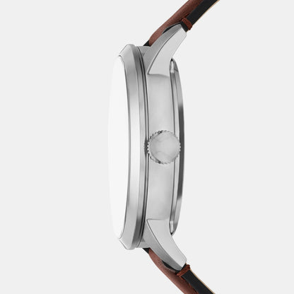 Men Mechanical Transparent Dial Analog Leather Watch ME3267