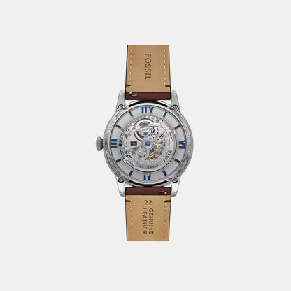 Men Mechanical Transparent Dial Analog Leather Watch ME3267