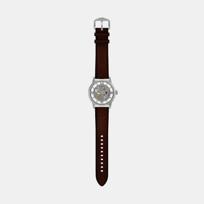Townsman Men Automatic Silver Dial Analog Leather Watch ME3270