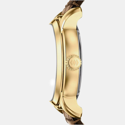 Men Automatic Gold Dial Analog Leather Watch ME3279