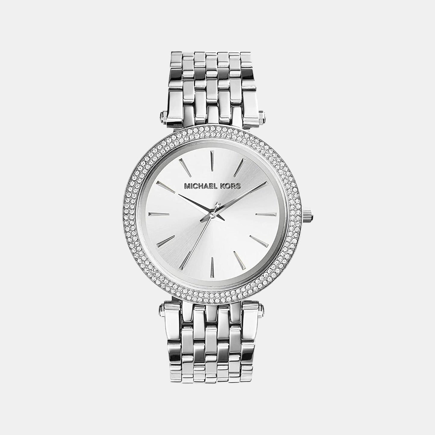 Women Quartz Silver Dial Analog Stainless Steel Watch MK3190I