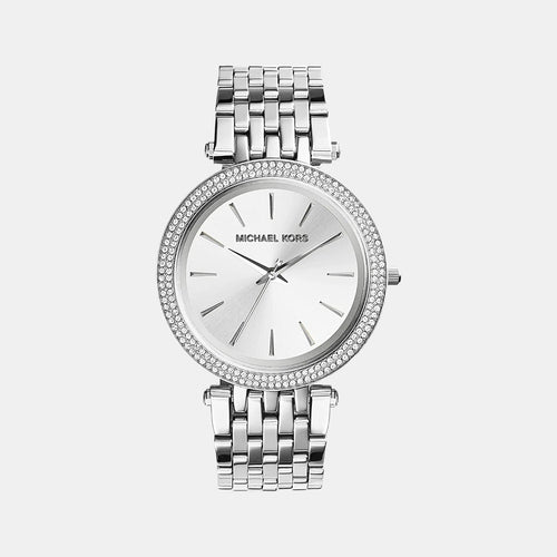 Women Quartz Silver Dial Analog Stainless Steel Watch MK3190I