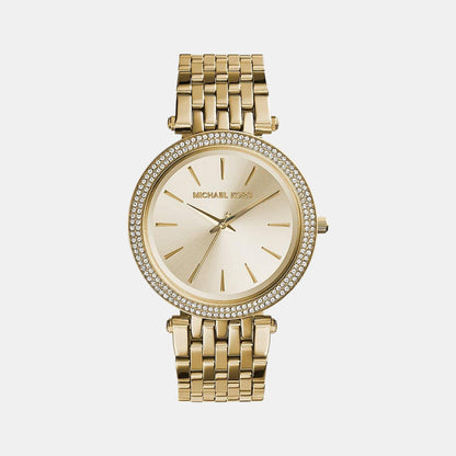 Darci Women Quartz Gold Dial Analog Stainless Steel Watch MK3191
