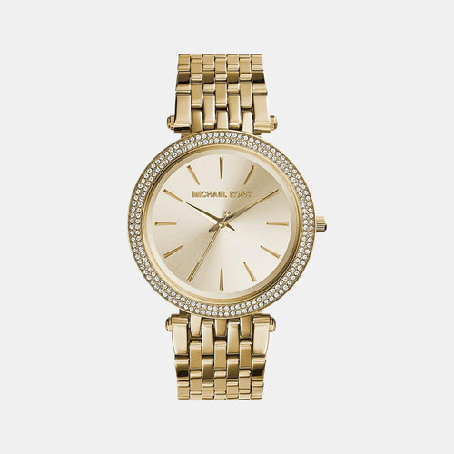 Darci Women Quartz Gold Dial Analog Stainless Steel Watch MK3191