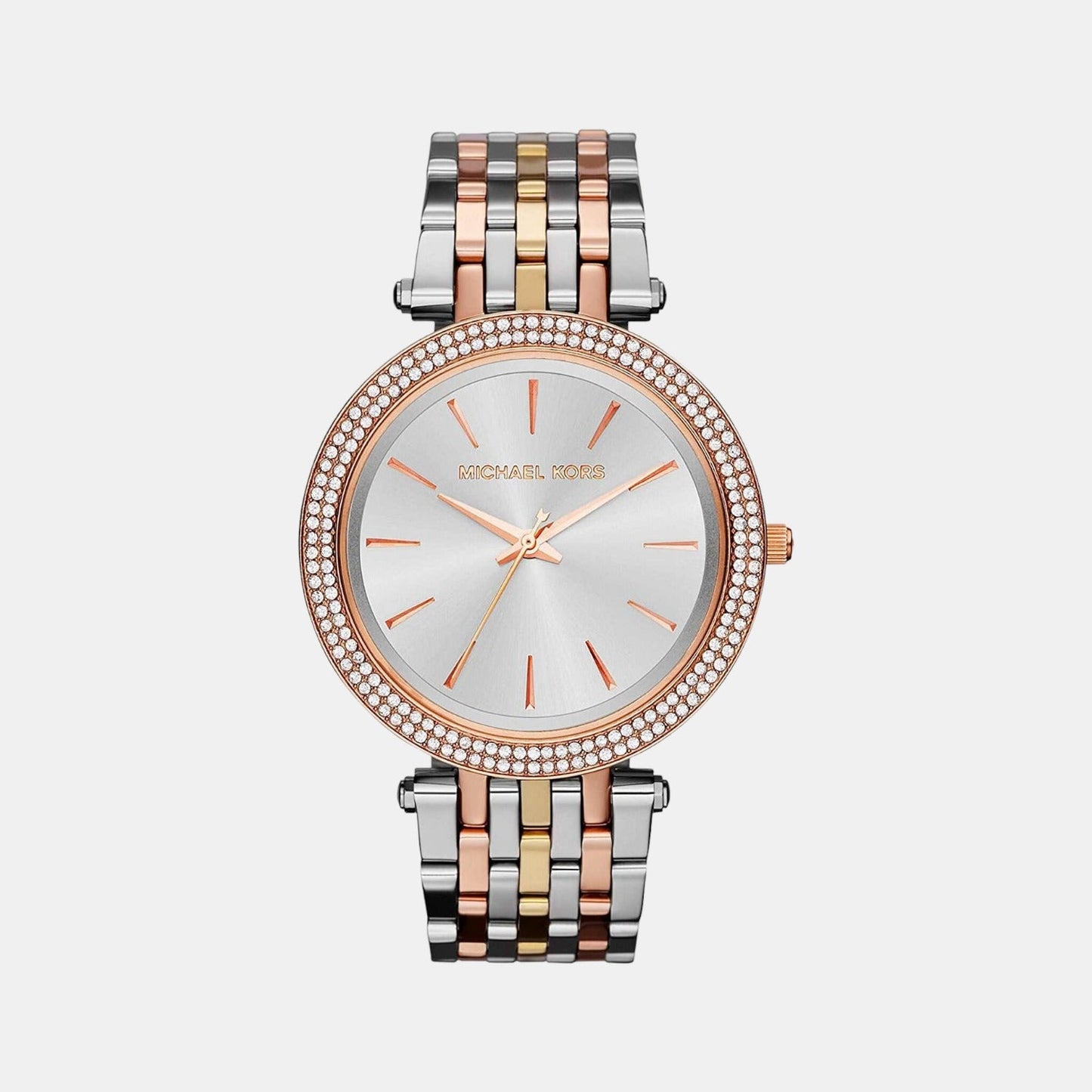 Darci Women Quartz Silver Dial Analog Stainless Steel Watch MK3203