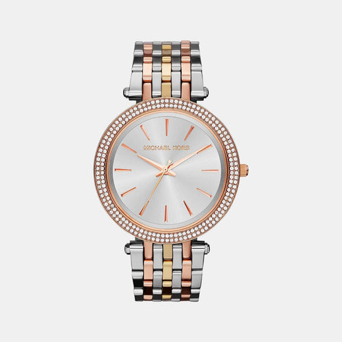 Darci Women Quartz Silver Dial Analog Stainless Steel Watch MK3203