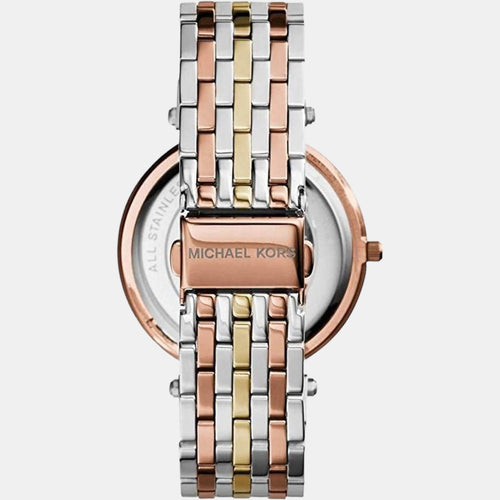 Darci Women Quartz Silver Dial Analog Stainless Steel Watch MK3203