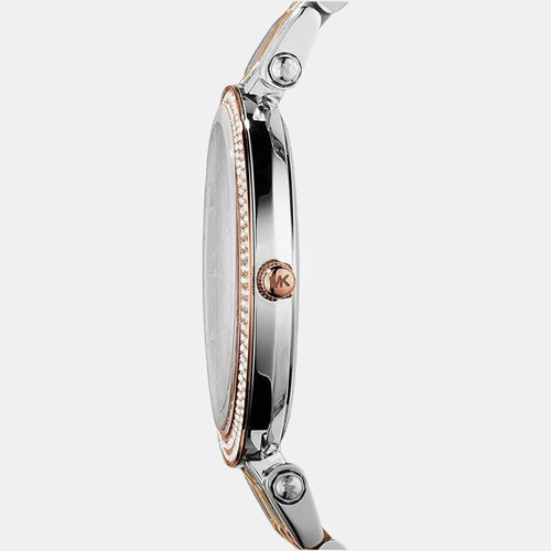 Darci Women Quartz Silver Dial Analog Stainless Steel Watch MK3203