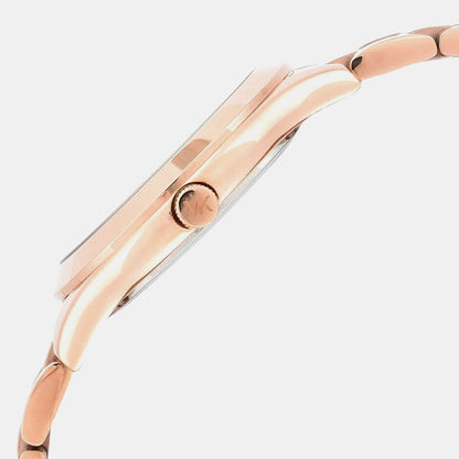 Mini Slim Runway Women Quartz Pink Dial Analog Stainless Steel Watch MK3513