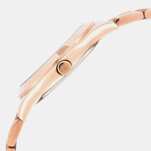 Mini Slim Runway Women Quartz Pink Dial Analog Stainless Steel Watch MK3513