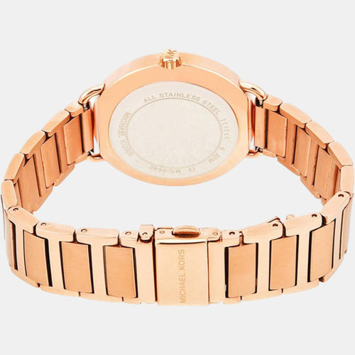 Portia Women Quartz Pink Dial Chronograph Stainless Steel Watch MK3640
