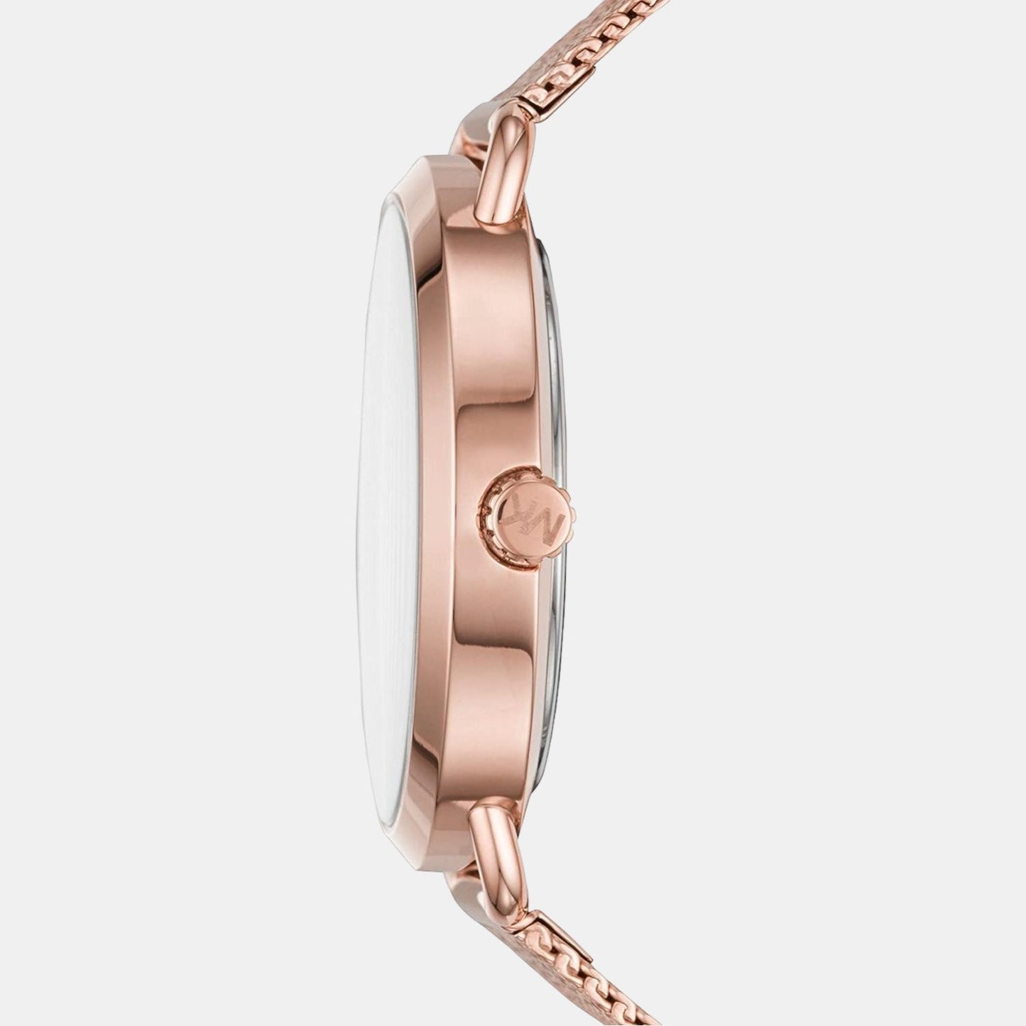 Portia Women Quartz Pink Dial Analog Stainless Steel Watch MK3845