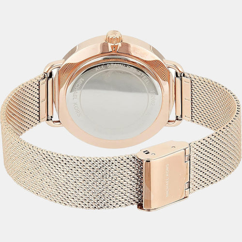 Portia Women Quartz Pink Dial Analog Stainless Steel Watch MK3845