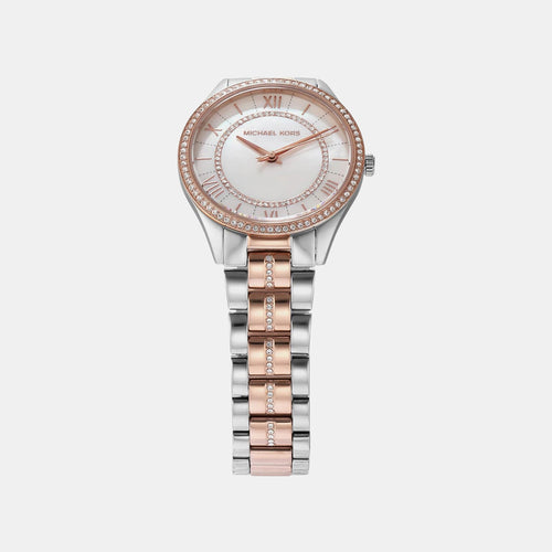 Lauryn Women Quartz Mother Of Pearl Dial Analog Stainless Steel Watch MK3979