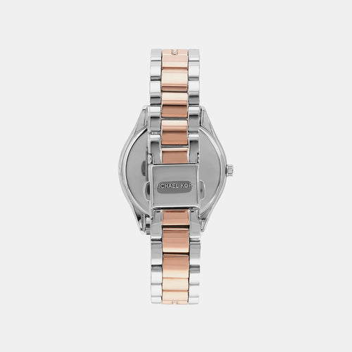Lauryn Women Quartz Mother Of Pearl Dial Analog Stainless Steel Watch MK3979