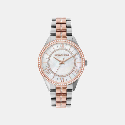 Lauryn Women Quartz Mother Of Pearl Dial Analog Stainless Steel Watch MK3979