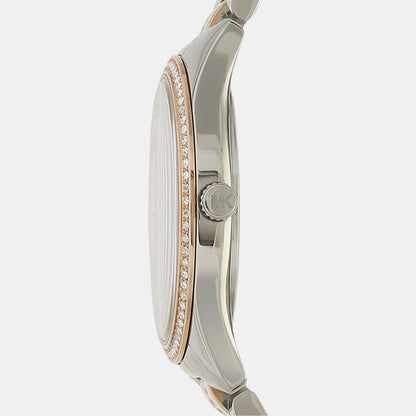 Lauryn Women Quartz Mother Of Pearl Dial Analog Stainless Steel Watch MK3979