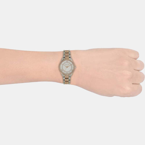 Lauryn Women Quartz Mother Of Pearl Dial Analog Stainless Steel Watch MK3979