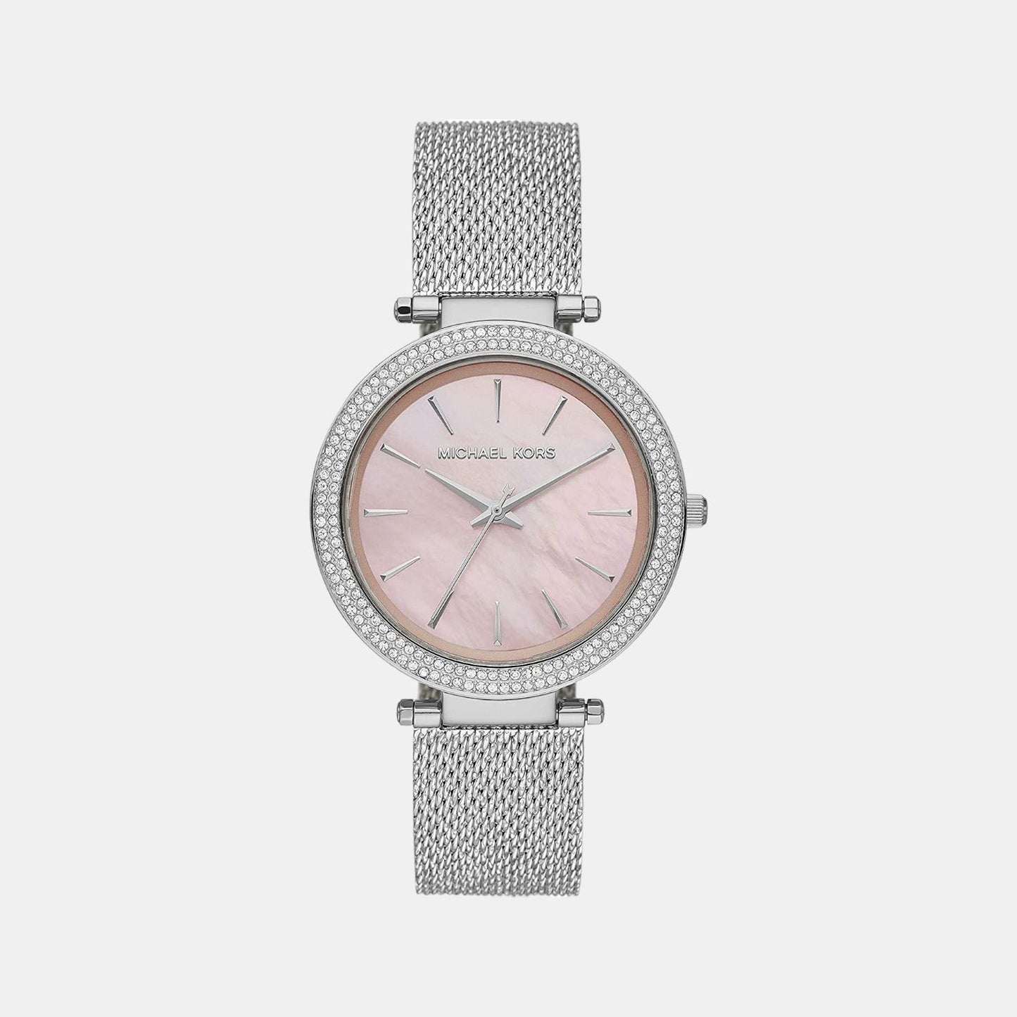 Darci Women Quartz Pink Dial Analog Stainless Steel Watch MK4518