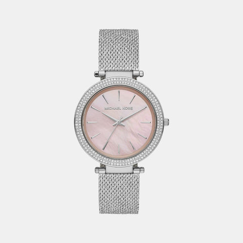 Darci Women Quartz Pink Dial Analog Stainless Steel Watch MK4518