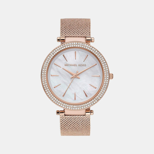 Darci Women Quartz White Dial Analog Mesh Watch MK4519