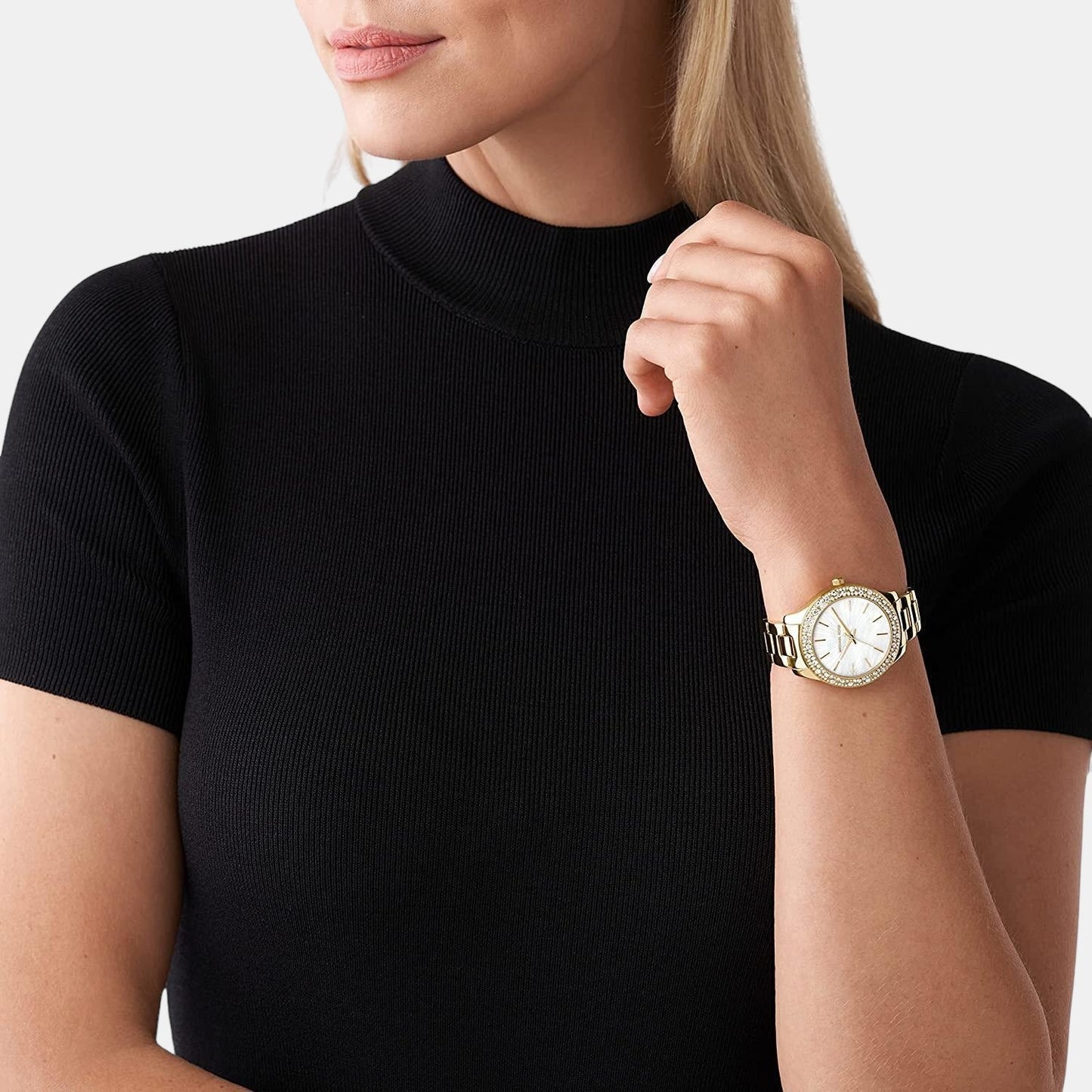 Darci Women Quartz White Dial Analog Mesh Watch MK4519