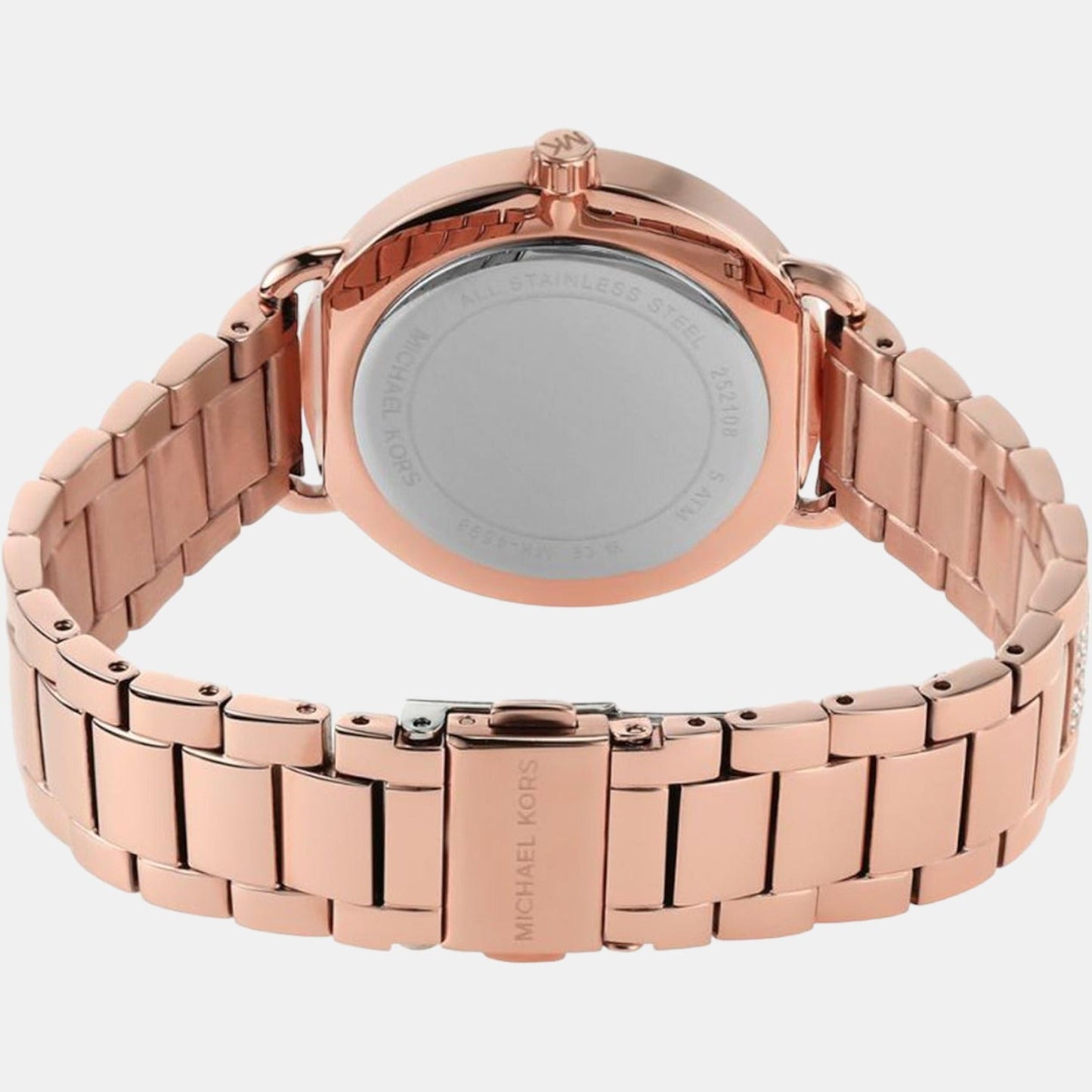 Portia Women Quartz Pink Dial Analog Stainless Steel Watch MK4598