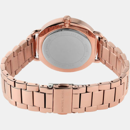 Portia Women Quartz Pink Dial Analog Stainless Steel Watch MK4598