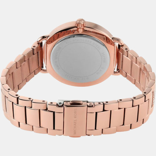 Portia Women Quartz Pink Dial Analog Stainless Steel Watch MK4598