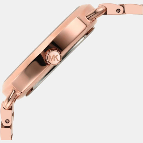 Portia Women Quartz Pink Dial Analog Stainless Steel Watch MK4598