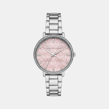 Pyper Women Quartz Pink Dial Analog Stainless Steel Watch MK4631