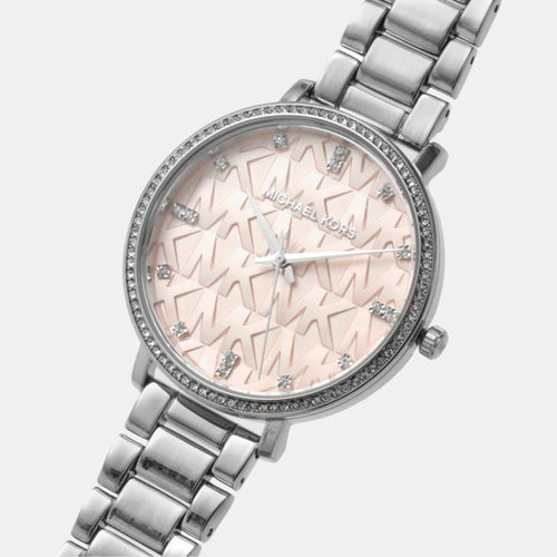 Pyper Women Quartz Pink Dial Analog Stainless Steel Watch MK4631