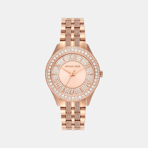 Harlowe Women Quartz Rose Gold Dial Analog Stainless Steel Watch MK4710
