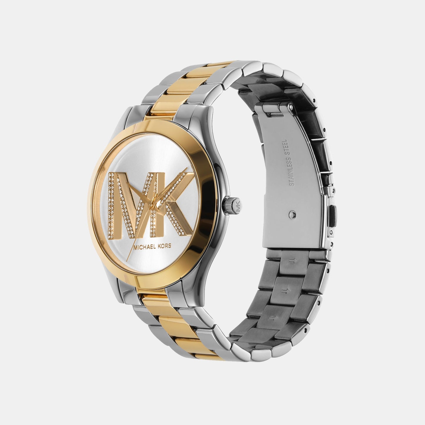 Slim Runway Women Quartz Multicolour Dial Analog Stainless Steel Watch MK4735