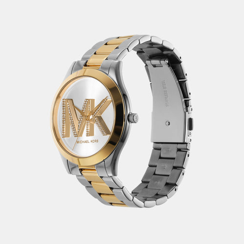 Slim Runway Women Quartz Multicolour Dial Analog Stainless Steel Watch MK4735